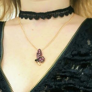 Butterfly necklace with chocker. 3 for $30.